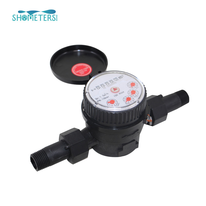 20mm top quality class b plastic single jet water meter mechanical water meter
