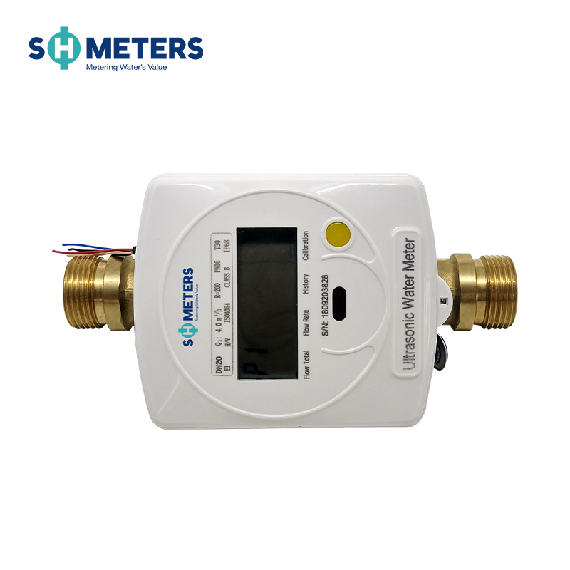 Brass Interface Industrial Smart Ultrasonic Water Flow Meter