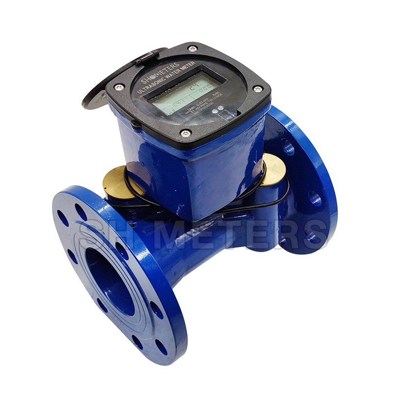 Cast iron body ultrasonic cold water meter with brass