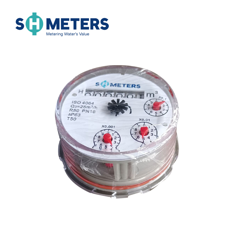 Dn100mm iron body woltman pulse counter water meter
