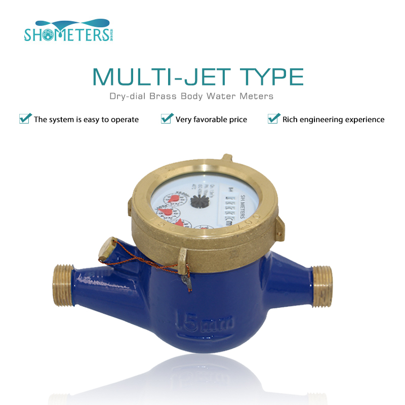 Multi-jet dry water meter ISO 4064 class b