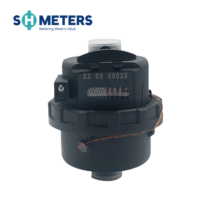 15mm-20mm Horizontal Volumetric Water Meter Pulse Output Class C Placsic Body